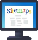 Computer screen with “Sitemaps” on it