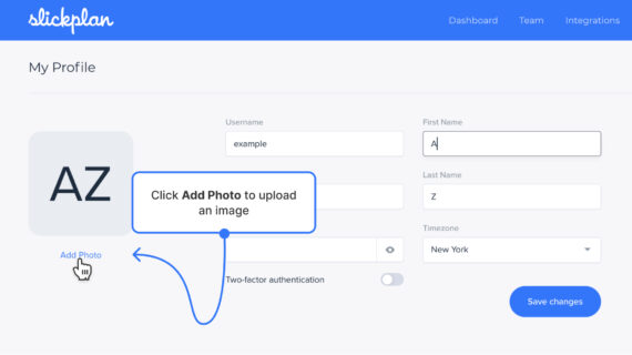 Add or Update a Profile Picture | Slickplan
