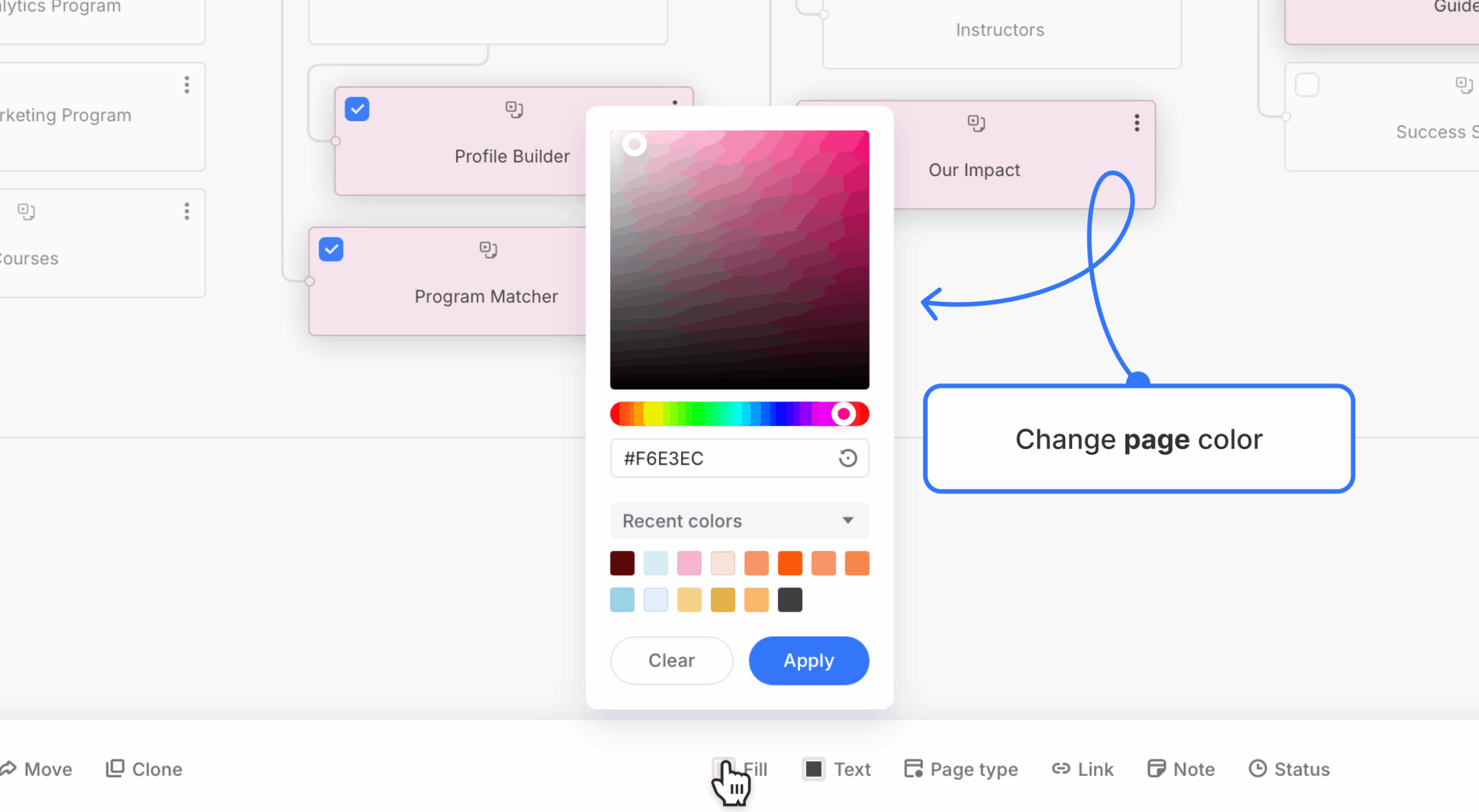 changing page color in bulk scaled