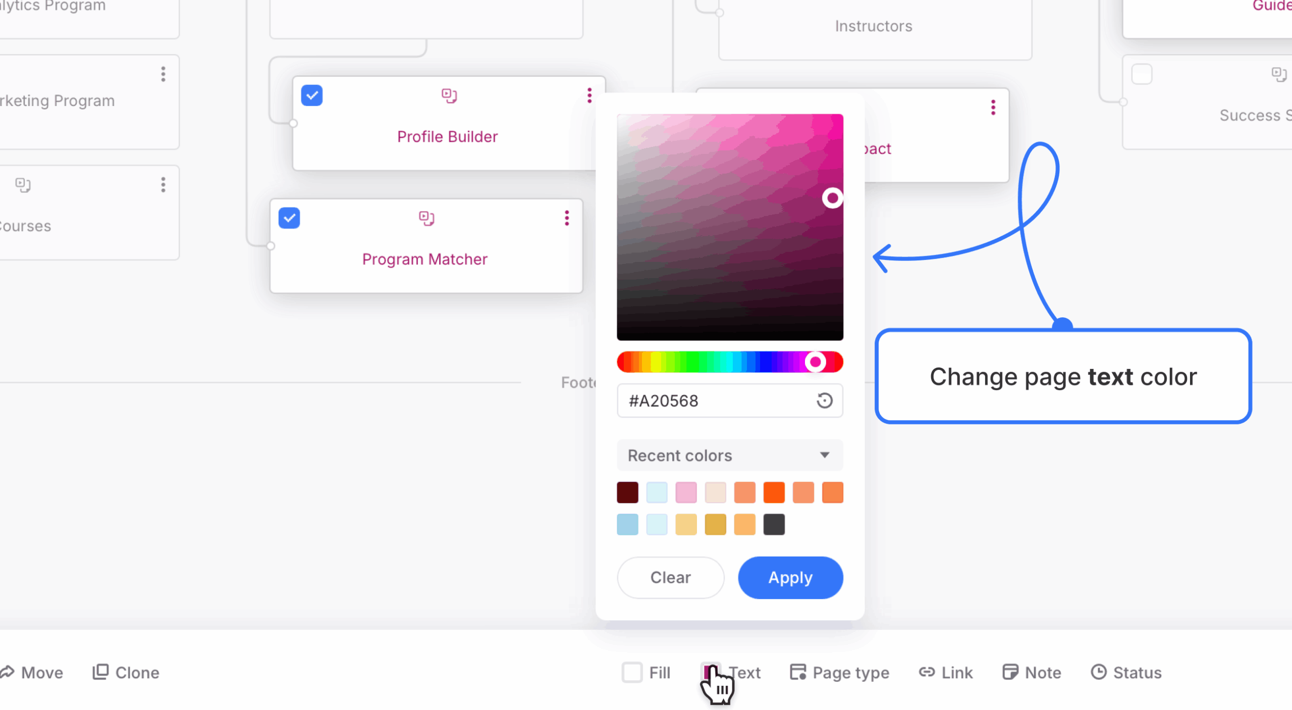 changing page text color in bulk scaled