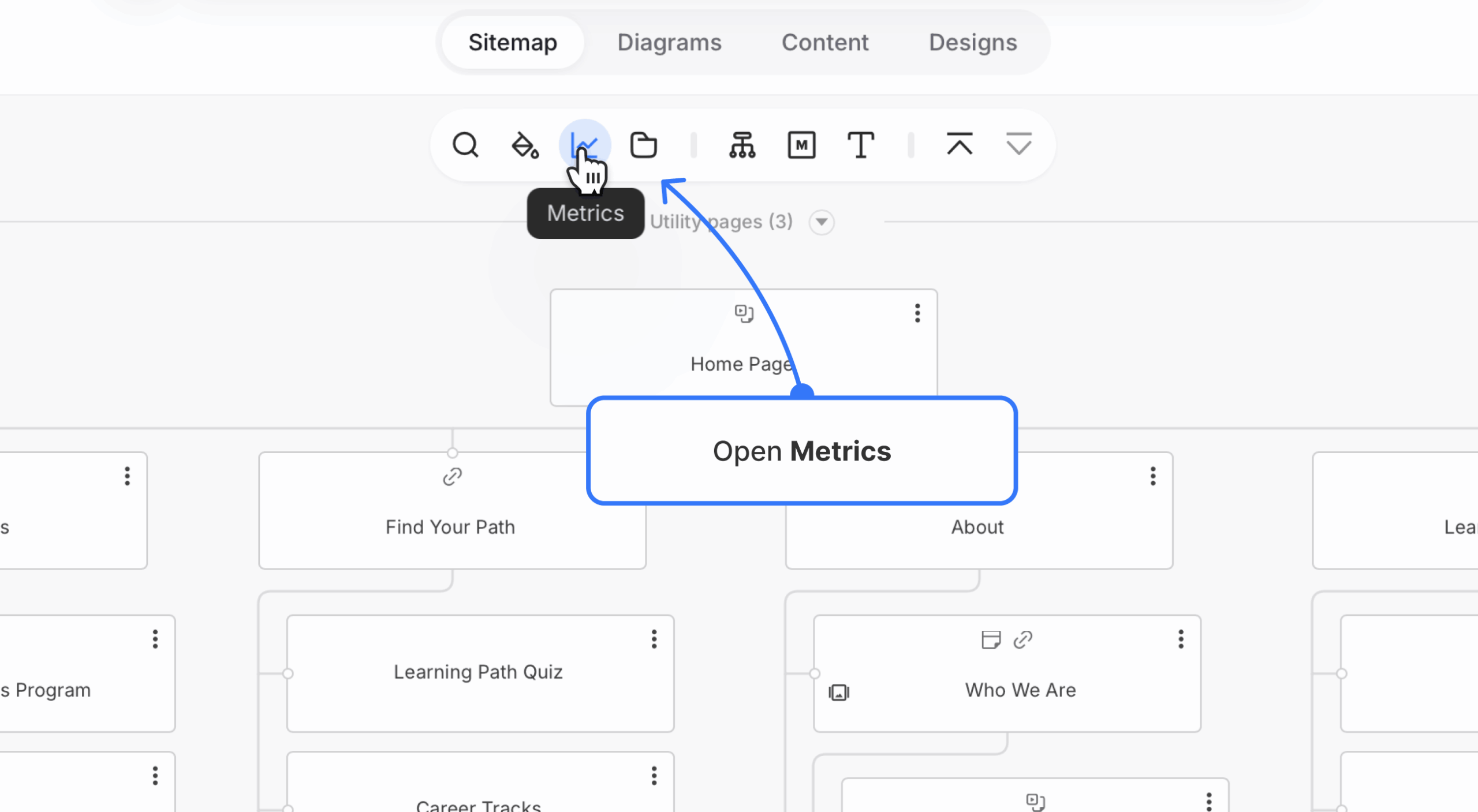 clicking on metrics button scaled
