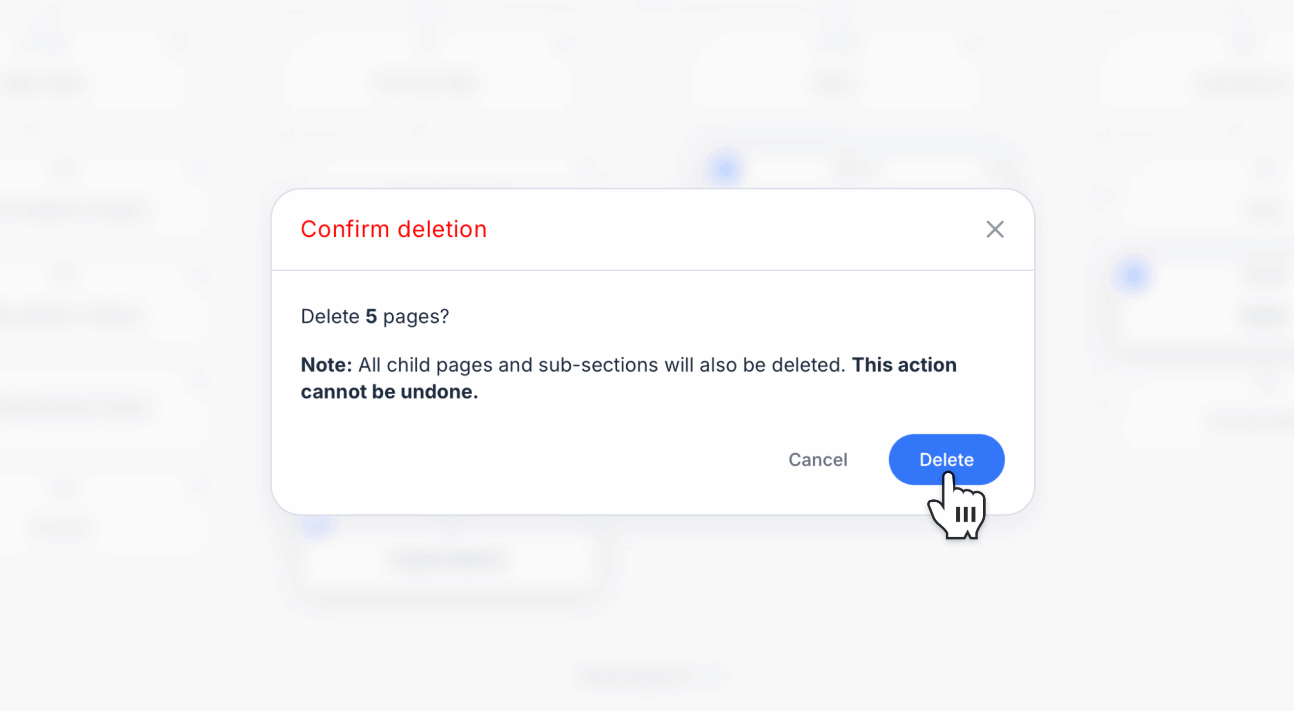 confirm deleting bulk pages scaled