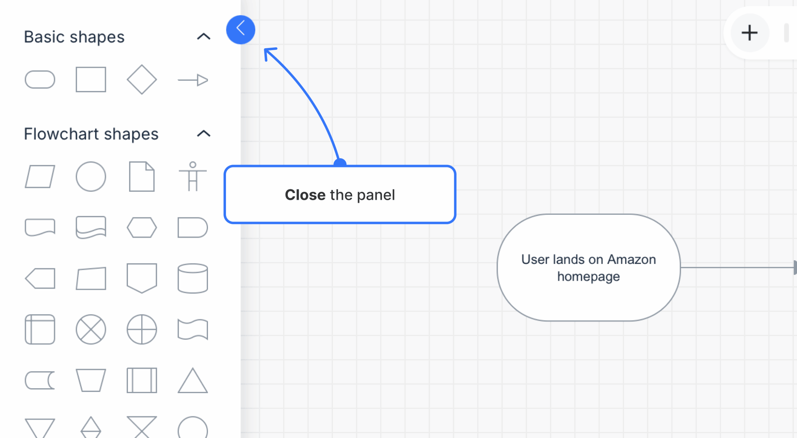 diagram canvas with symbol library button being closed scaled