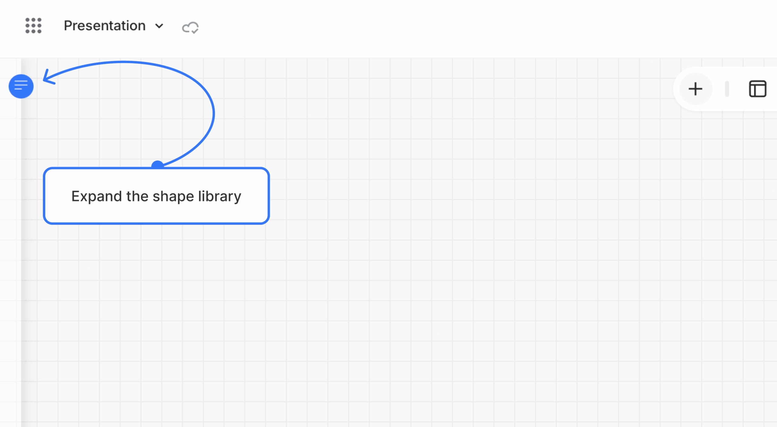 diagram canvas with symbol library button visible scaled