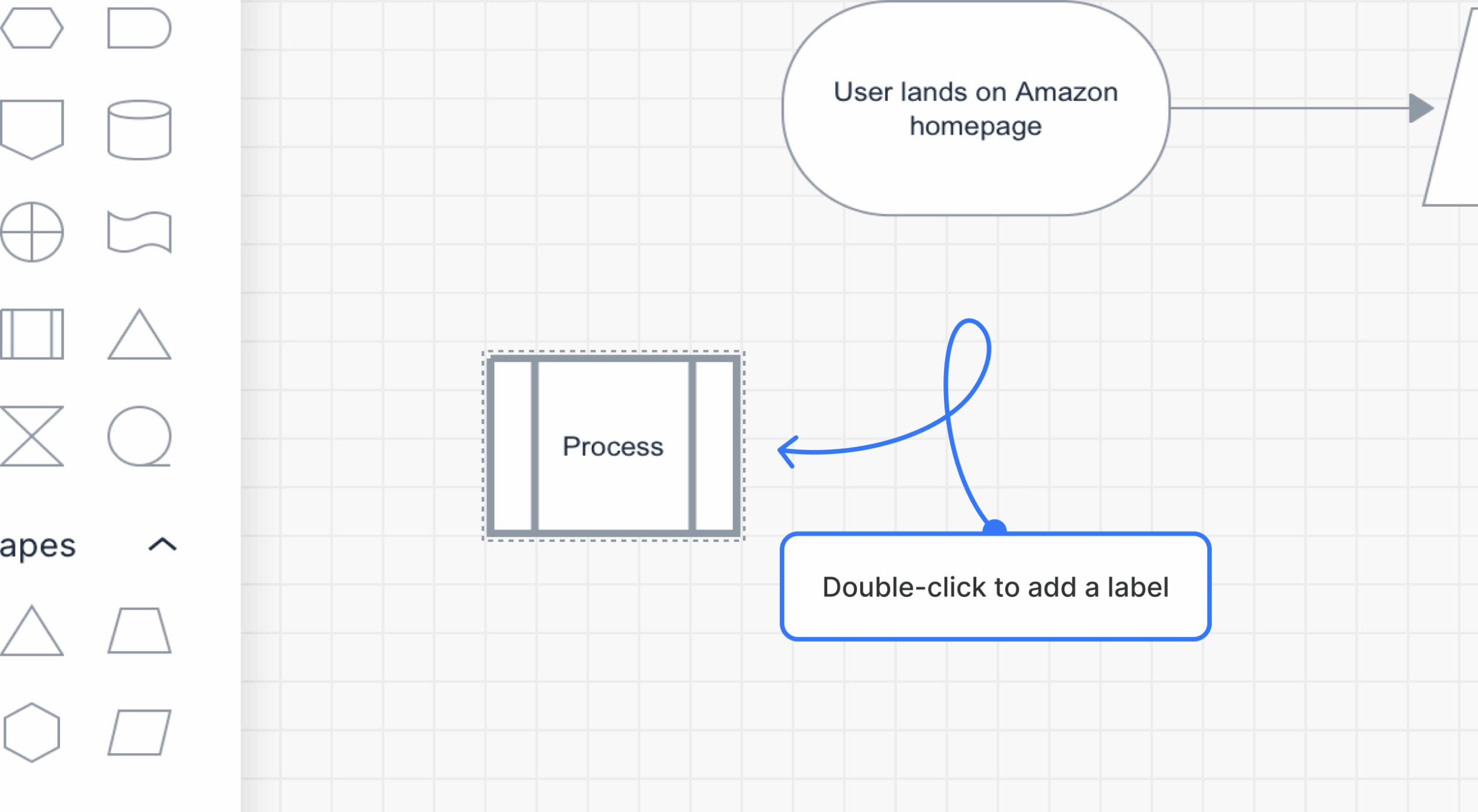 diagram shape being renamed by double clicking scaled