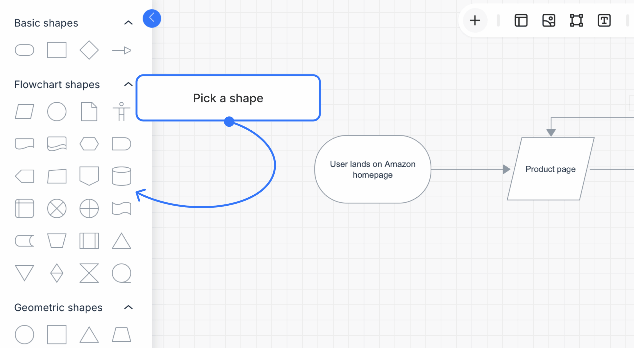 diagram shape library open with diagram shapes visible scaled