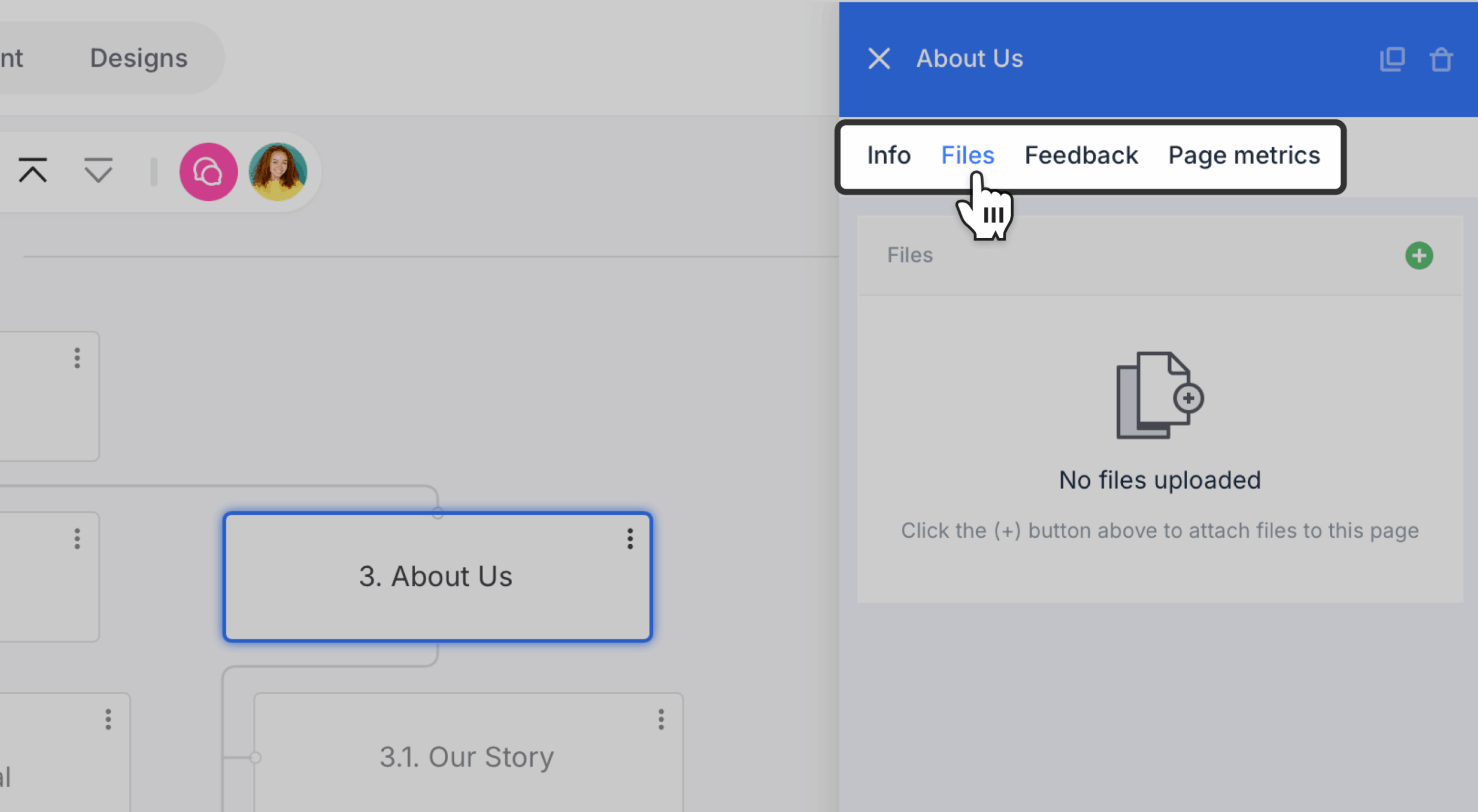 file tab selected on sitemap page properties panel scaled