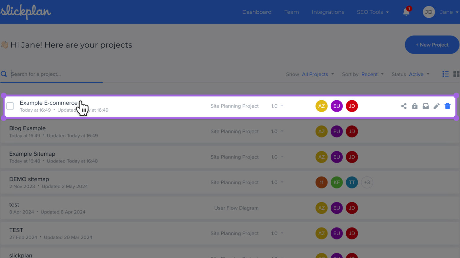 Adding Designs to Projects | Slickplan