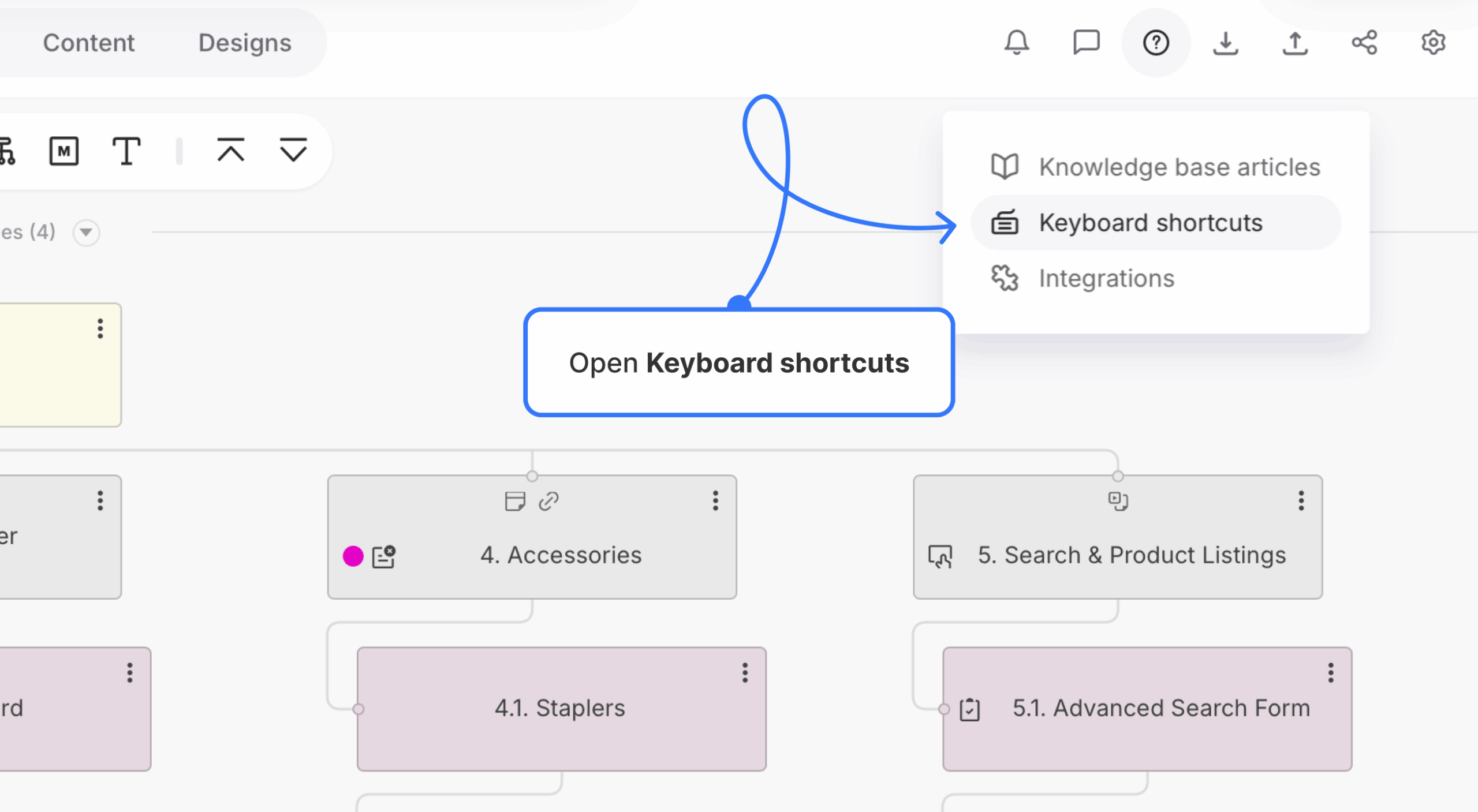 opening keyboard shortcuts from help menu scaled