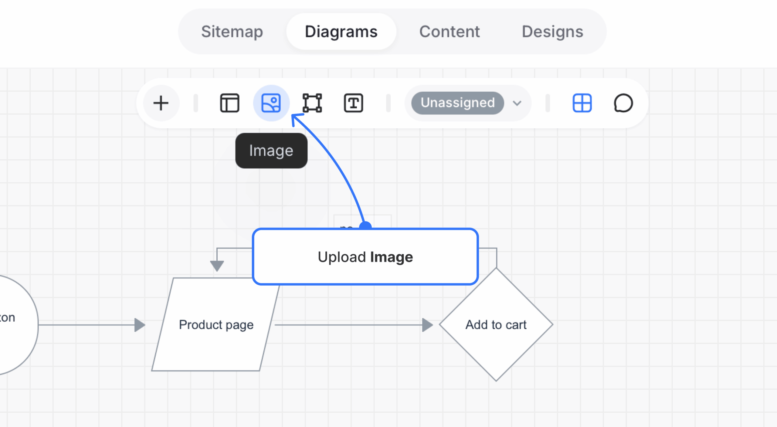 page diagram with zommed in toolbar scaled