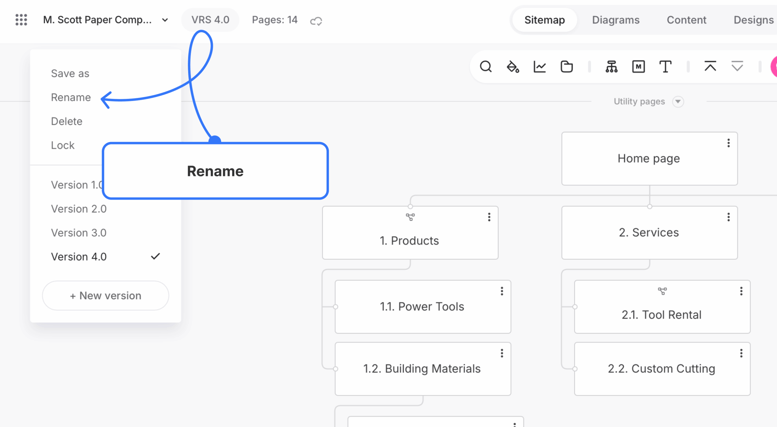 selecting rename option from file menu scaled