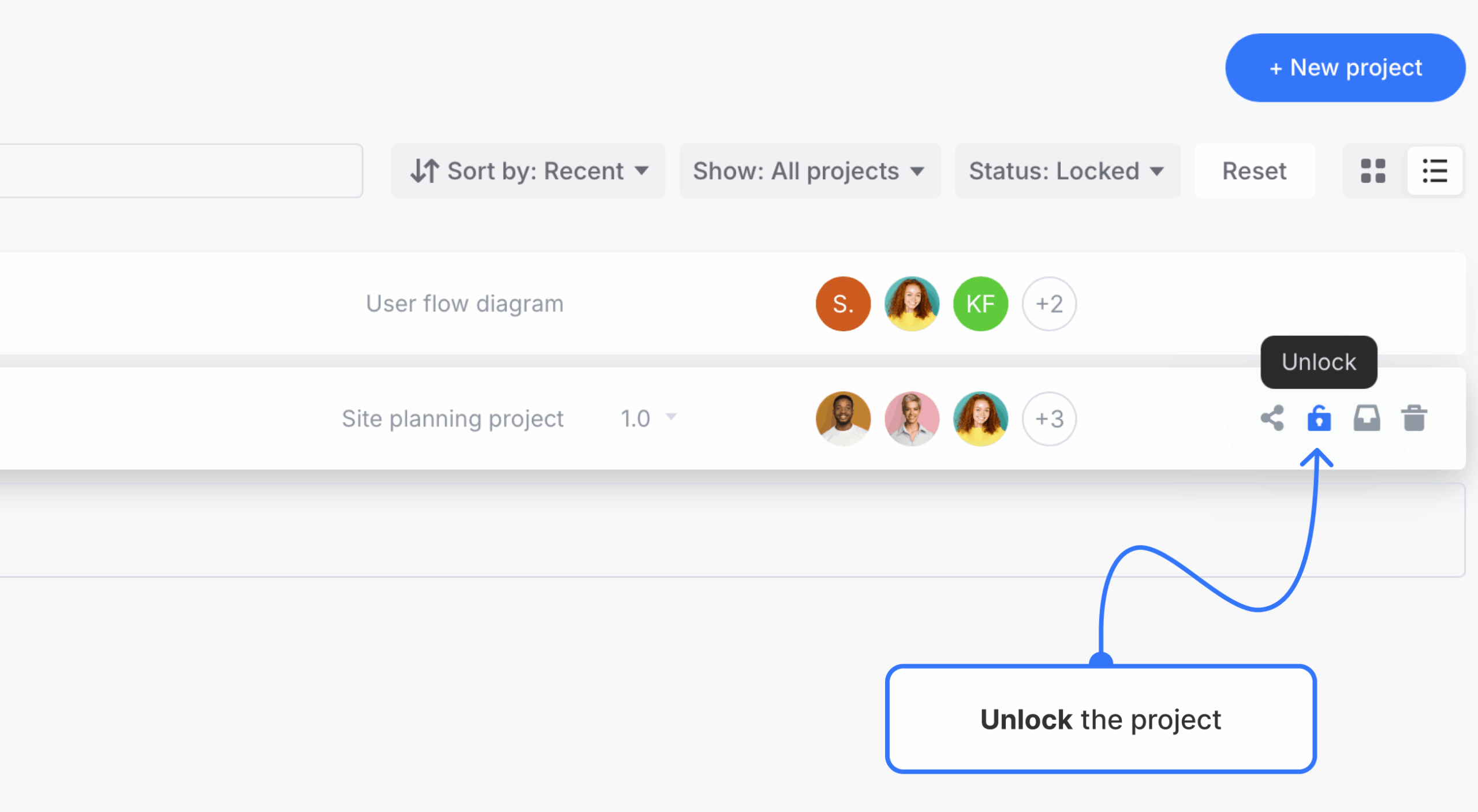 unlocking diagram project from dashboard scaled