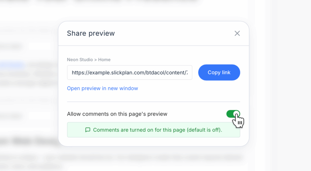Using Preview Mode to Share Projects | Slickplan