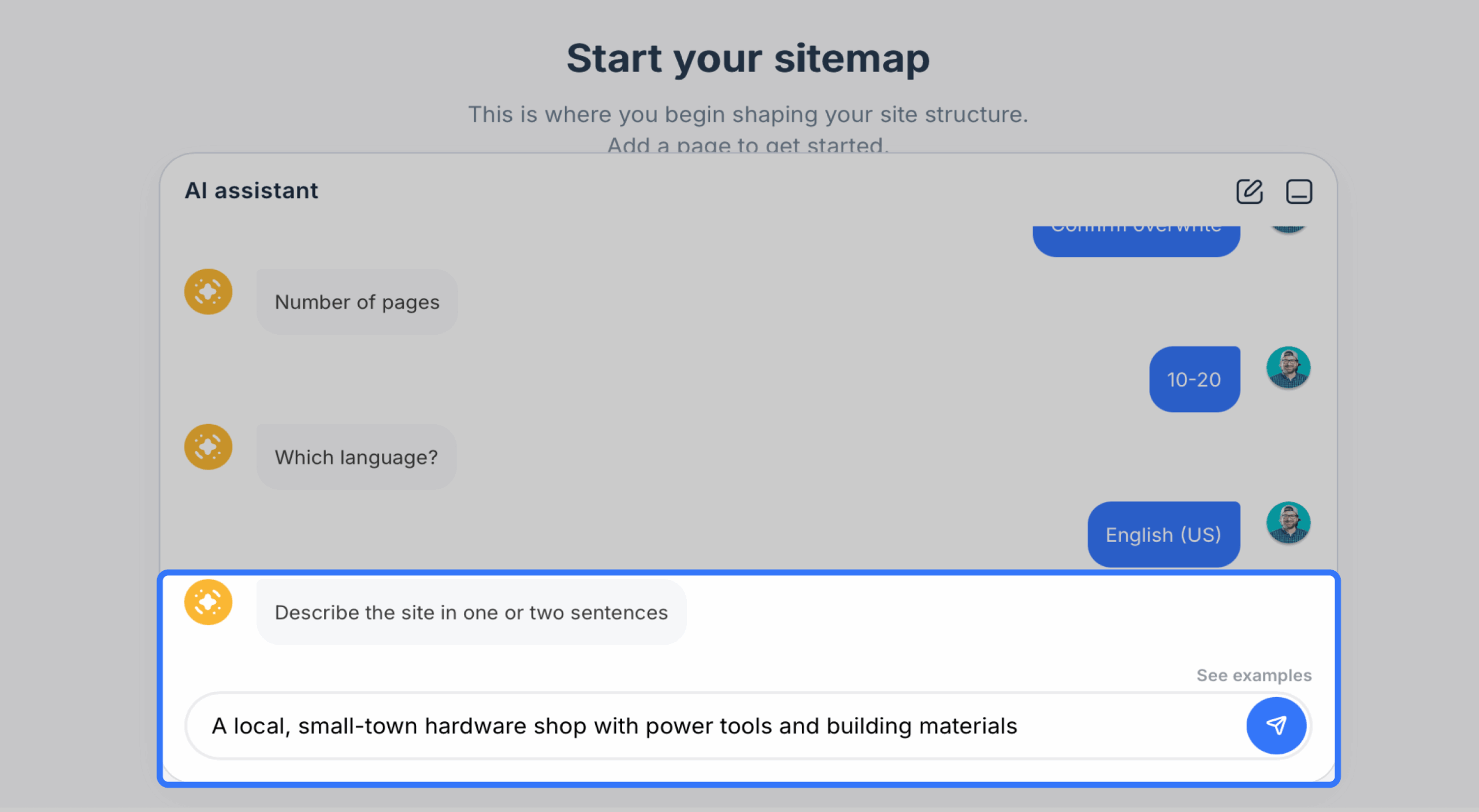 ai assistant asking for describing new visual sitemap scaled