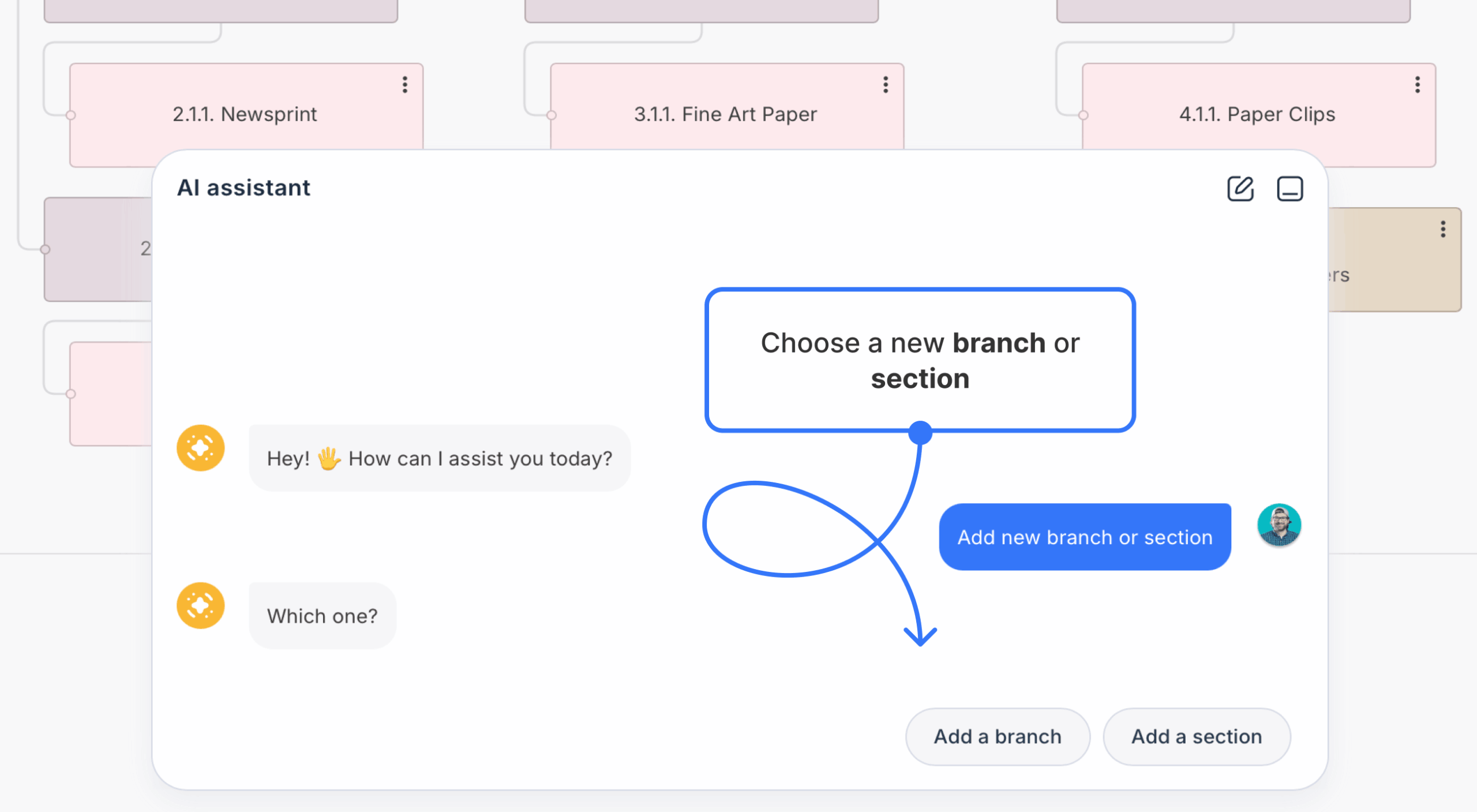 ai assistant branch or section selection scaled