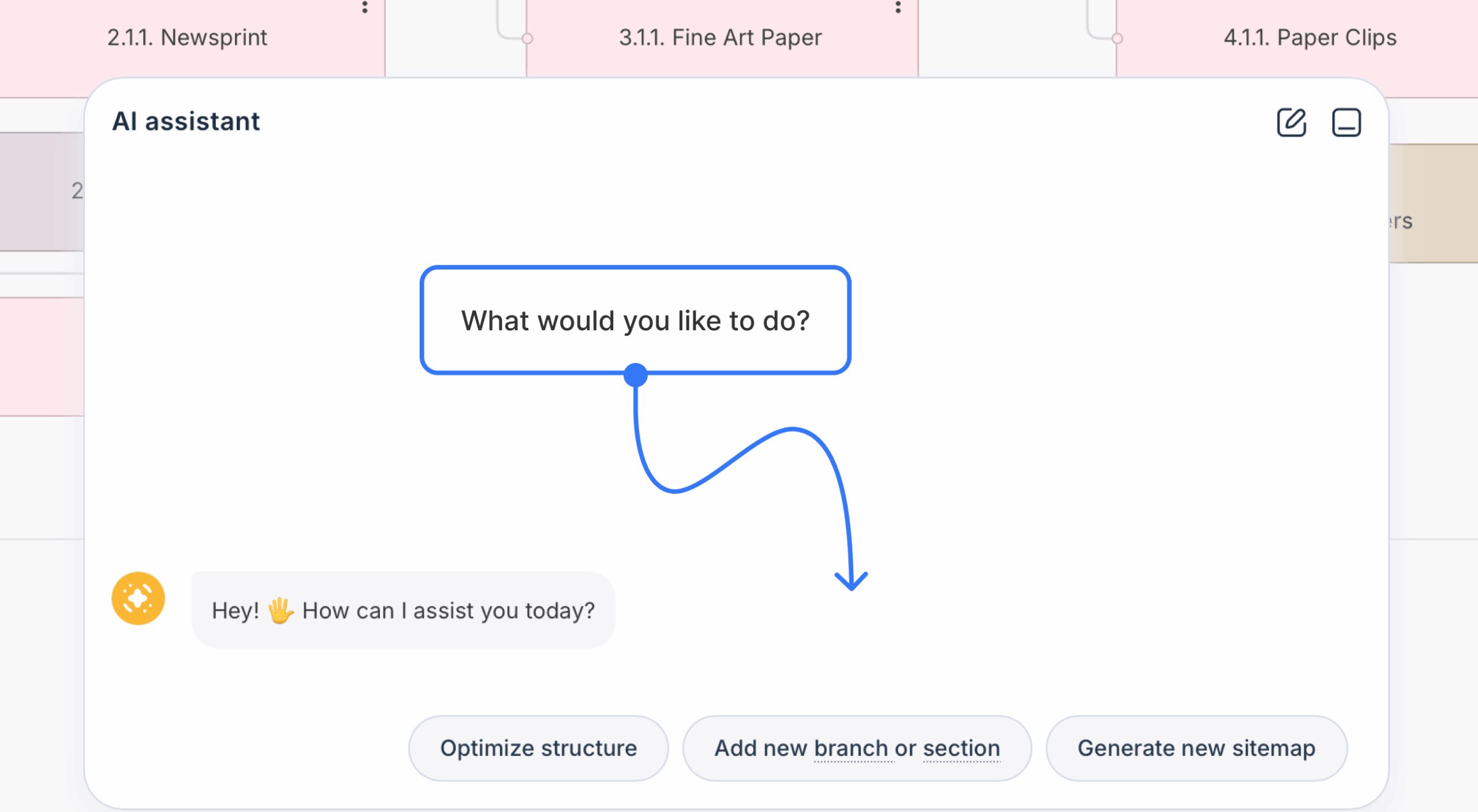 ai assistant open with several built in prompts visible scaled
