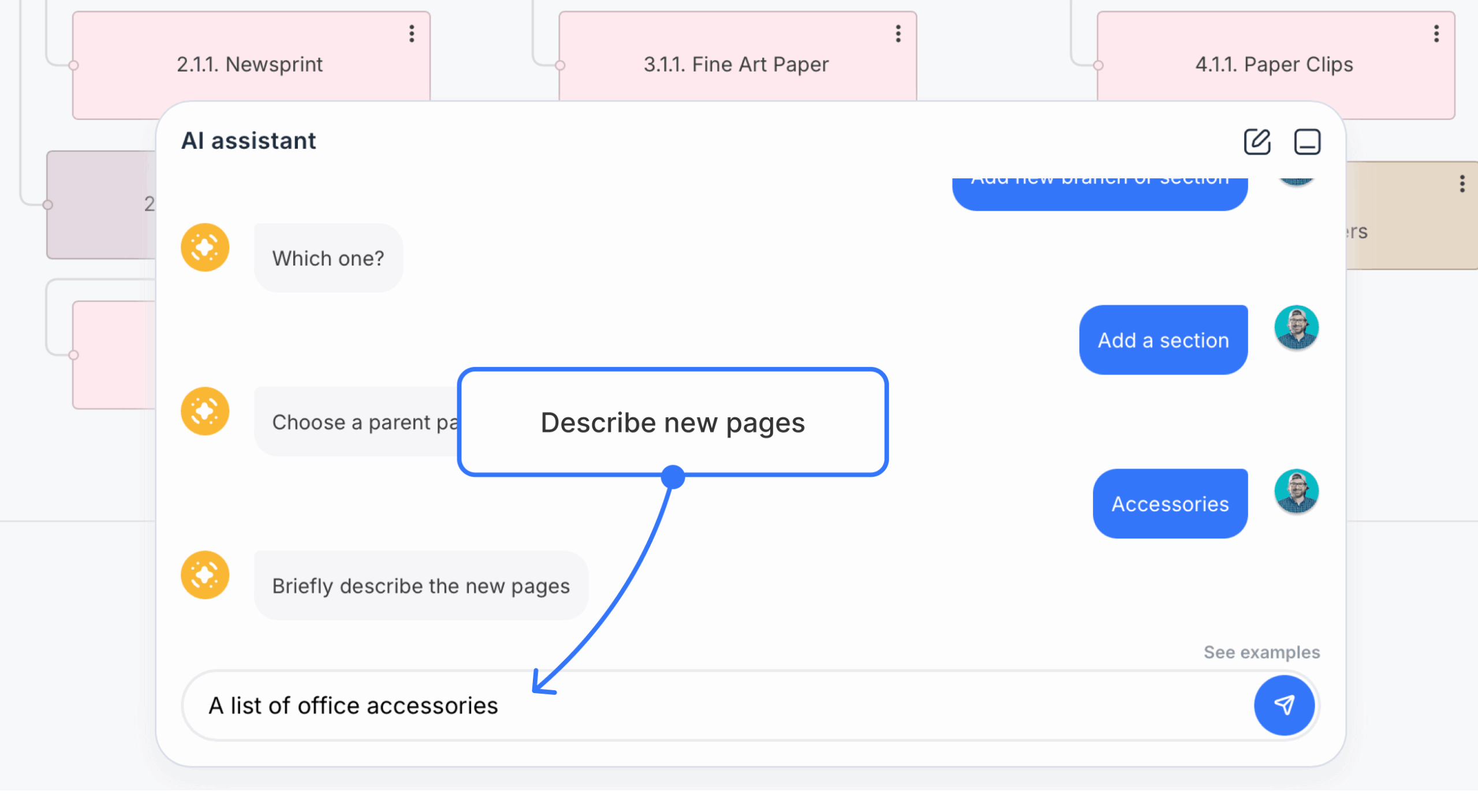 describing new pages generated by ai assistant scaled