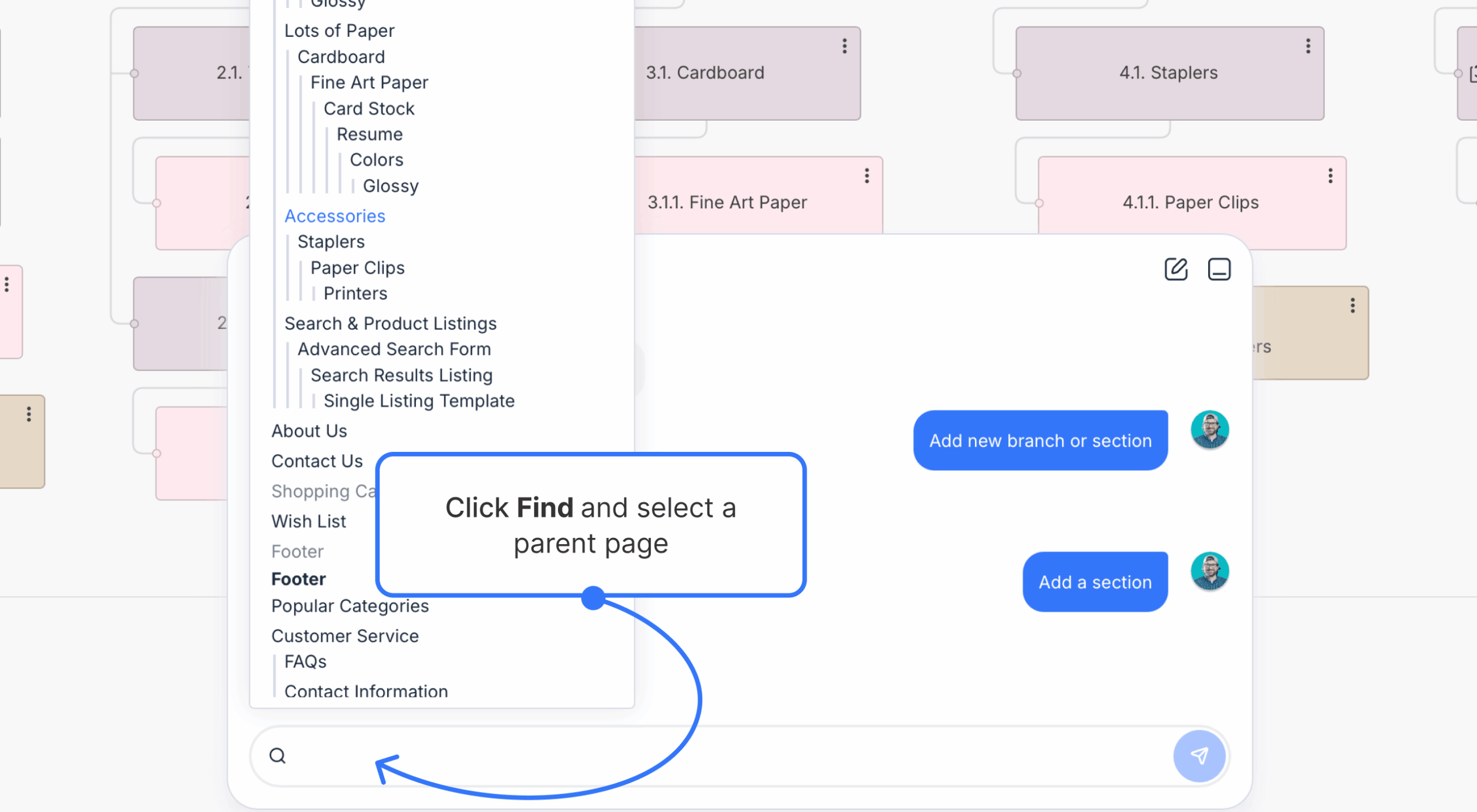 list of pages expanded within ai assistant scaled