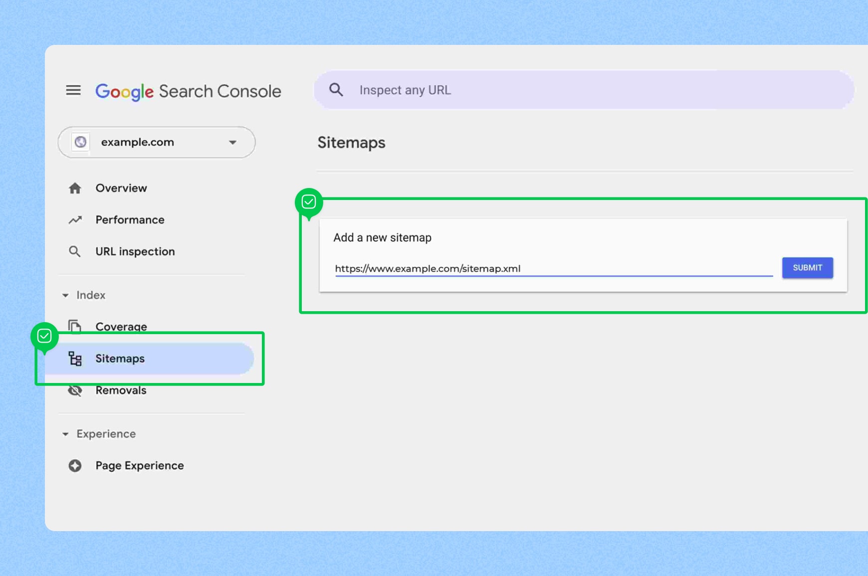 Submitting an updated XML sitemap in Google Search Console.