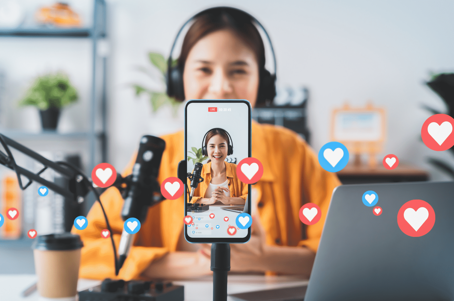 Business professional networking at an event, representing collaboration with industry experts as part of an SEO and content strategy.