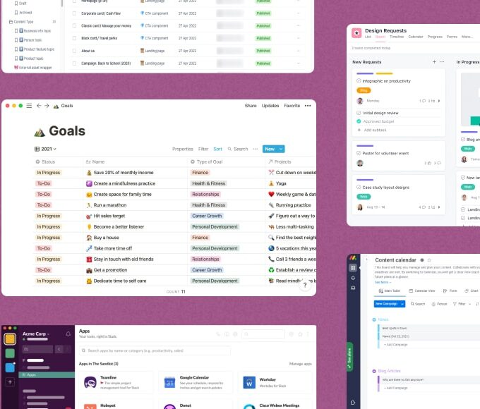 Banner graphic with the text “Best Collab’ Apps for Teams” alongside a collage of various team collaboration app interfaces.