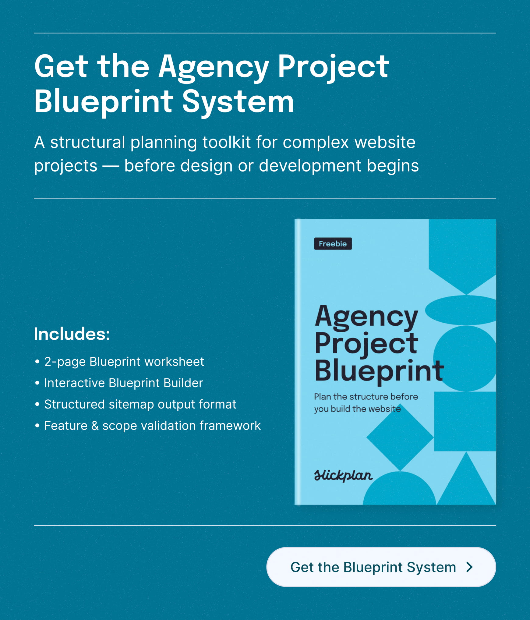 Agency Project Blueprint System free planning toolkit for structuring complex website projects before design or development