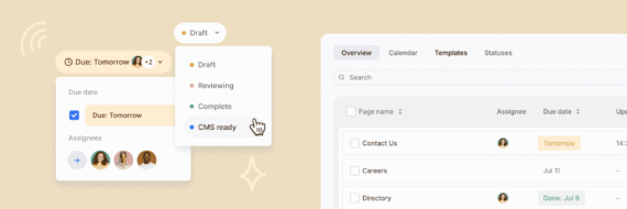 New Content Planner dashboard, calendar and workflow tools