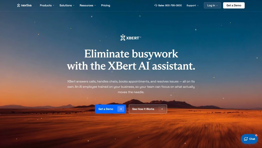 Nextiva XBert AI assistant product page